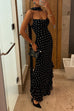 Camilladress Ruffle Hem Polka Dot Maxi Cami Dress