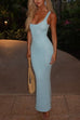 Camilladress U Neck Sleeveless Sequin Bodycon Maxi Dress