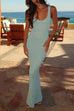 Camilladress U Neck Sleeveless Sequin Bodycon Maxi Dress