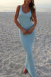 Camilladress U Neck Sleeveless Sequin Bodycon Maxi Dress