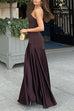 Camilladress Strapless Satin Patchwork Flare Maxi Dress