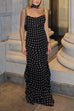 Camilladress Ruffle Hem Polka Dot Maxi Cami Dress