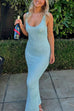 Camilladress U Neck Sleeveless Sequin Bodycon Maxi Dress