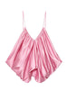 Camilladress Spaghetti Strap Draped Satin Top