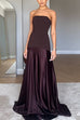 Camilladress Strapless Satin Patchwork Flare Maxi Dress
