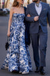 Camilladress Strapless Back Lace-up Print Maxi Party Dress
