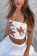 Camilladress Strapless Tube Floral Print Crop Top