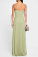 Camilladress Strapless Tube Patchwork Pleated Maxi Dress