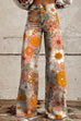Camilladress Vintage Floral Print Wide Leg Pants