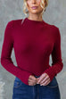 Camilladress Long Sleeves Solid Ribbed Knit Top