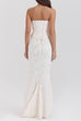 Camilladress Embroidered Strapless Corset and Bodycon Maxi Mermaid Skirt Set