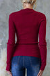Camilladress Long Sleeves Solid Ribbed Knit Top