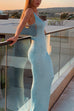 Camilladress U Neck Sequin Knit Bodycon Maxi Tank Dress