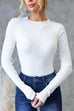 Camilladress Long Sleeves Slim Fit Basic Ribbed Knit Top