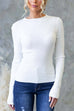 Camilladress Long Sleeves Slim Fit Basic Ribbed Knit Top