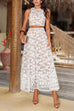 Camilladress Palm Trees Embroidery Pocketed Swing Maxi Skirt