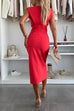 Camilladress Crewneck Sleeveless Slit Bodycon Midi Dress