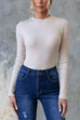 Camilladress Long Sleeves Slim Fit Basic Ribbed Knit Top