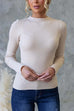 Camilladress Long Sleeves Solid Ribbed Knit Top