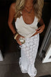 Camilladress Elastic WaistBand Lace Hollow Out Maxi Skirt