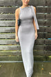 Camilladress Elegant Sleeveless Tie Shoulder Bodycon Maxi Dress