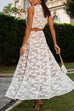 Camilladress Palm Trees Embroidery Pocketed Swing Maxi Skirt