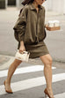 Camilladress Lapel Zip Up Trendy Bomber Jacket
