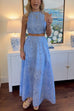 Camilladress Sleeveless Crop Top and A-line Maxi Skirt Lace Set